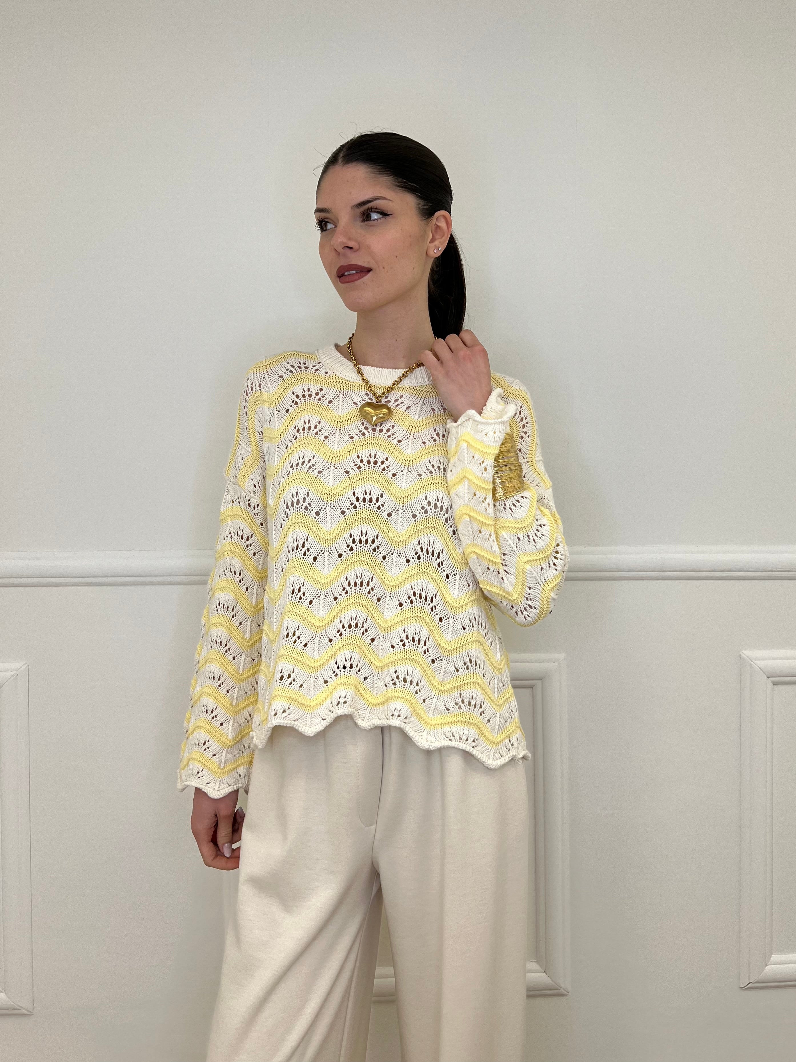 Maglia Traforata Ondine 10514 Giallo