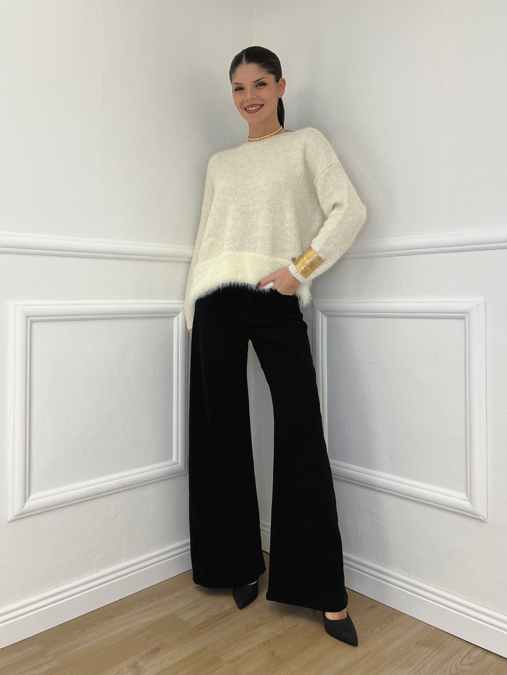 Jeans a Palazzo 2297 Nero