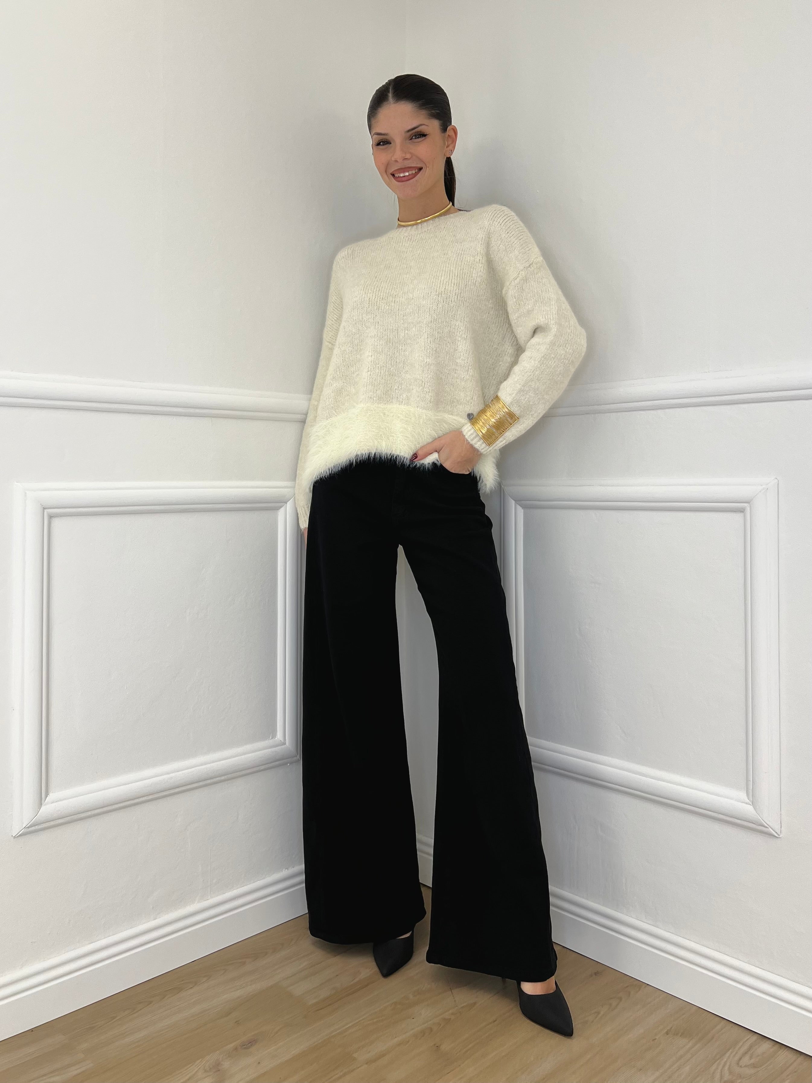 Jeans a Palazzo 2297 Nero