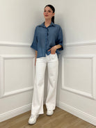 Camicia Over Tencel 7055 Jeans - Bazar Abbigliamento