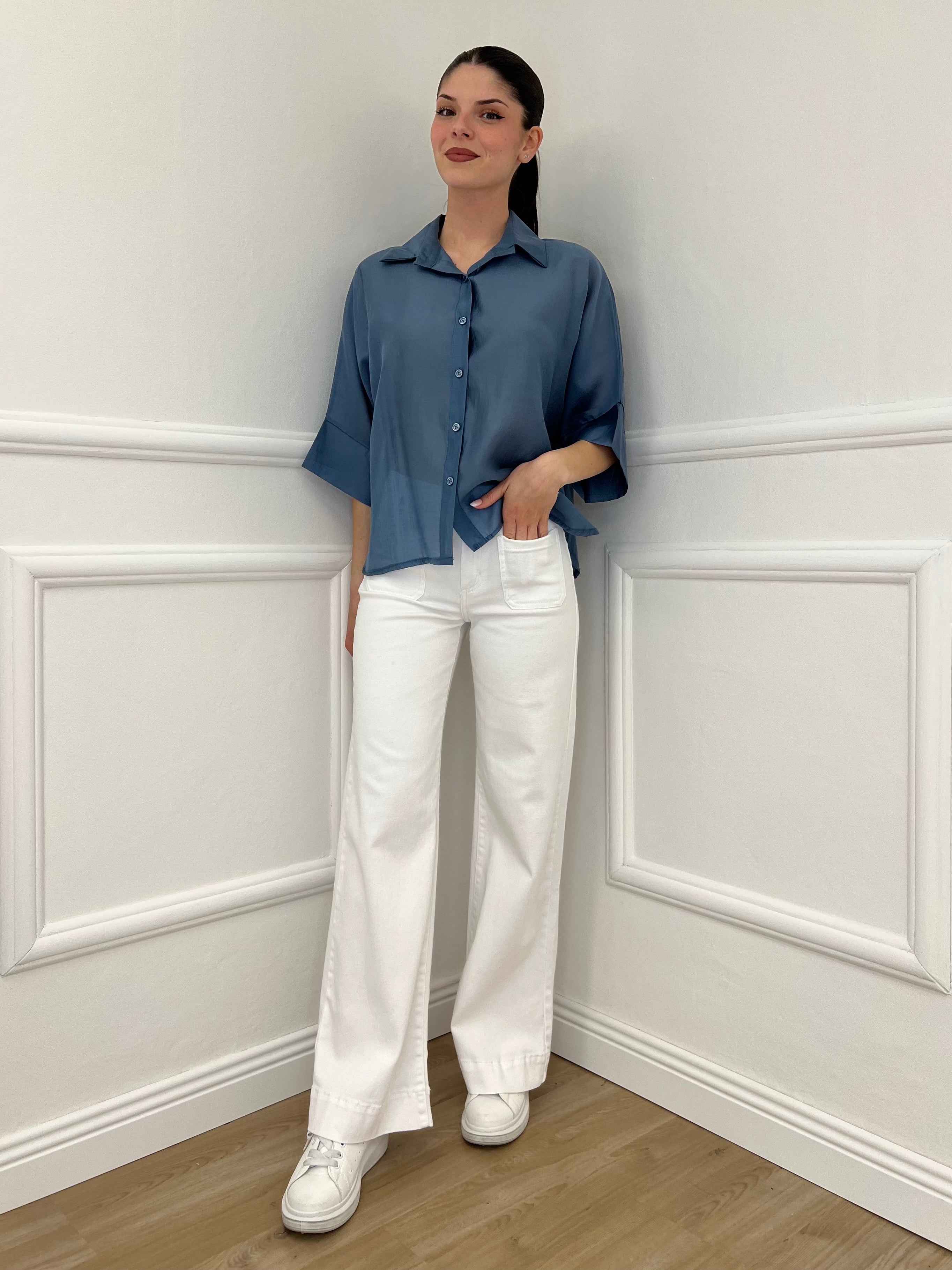 Camicia Over Tencel 7055 Jeans - Bazar Abbigliamento