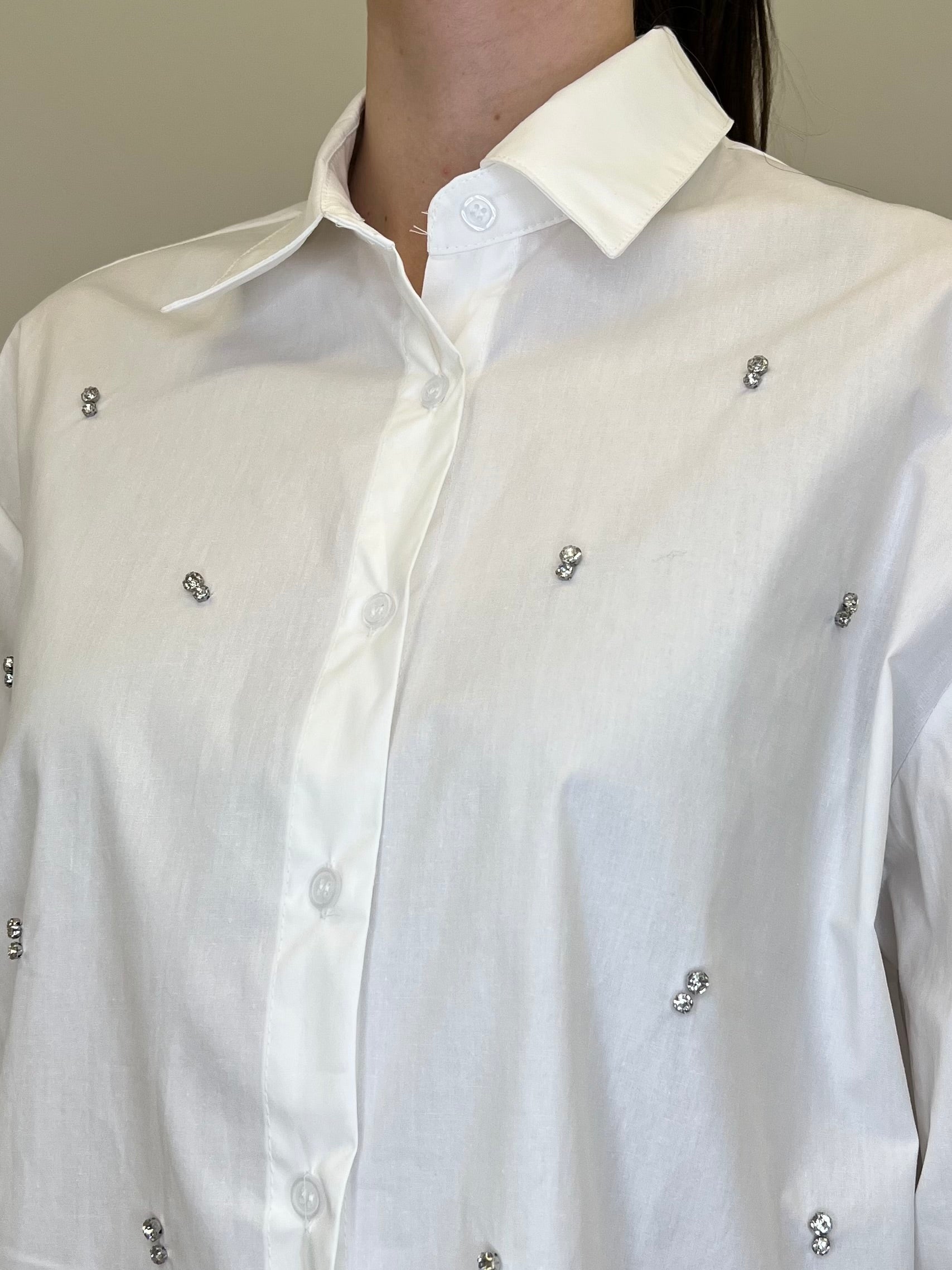 Camicia Over Cristalli 2511 Bianco