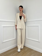 Blazer in Viscosa 27435 Ecru
