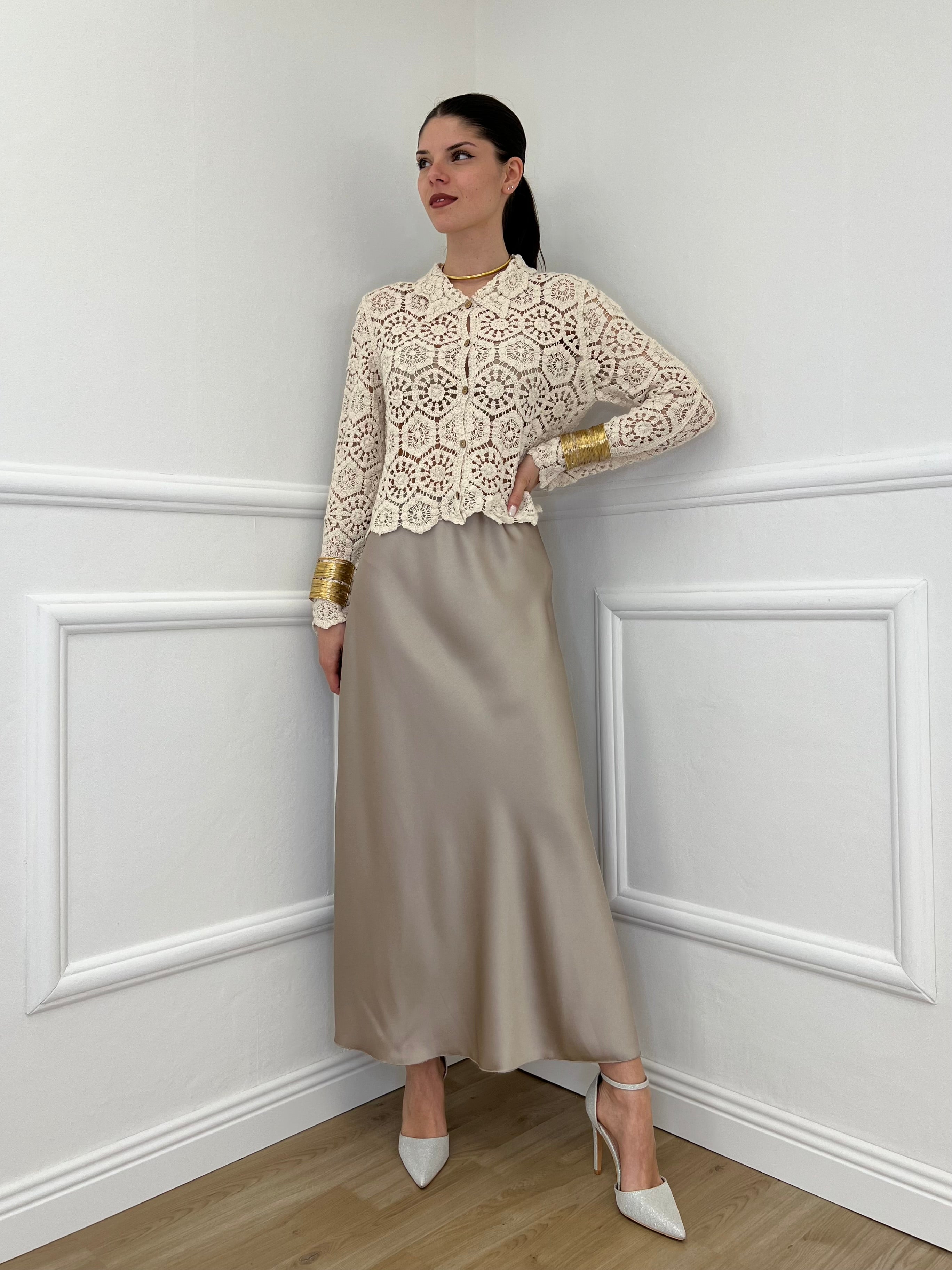 Gonna Satin 2236 Sabbia