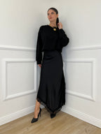 Felpa Crop 83625 Nero