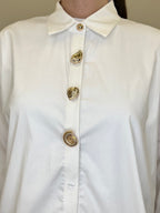 Camicia Over Conchiglie H2264 Bianco