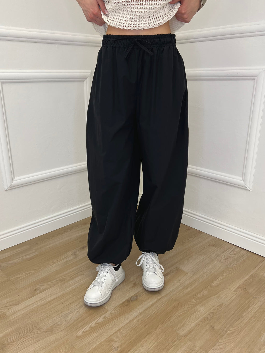 Pantalone Parachute Popeline 37199 Nero