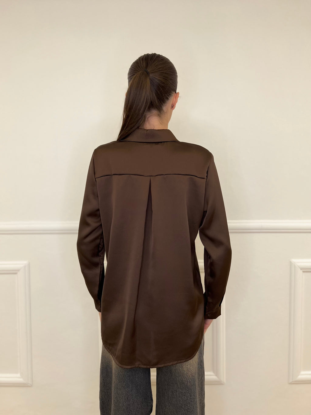 Camicia Satin C1081 Moro