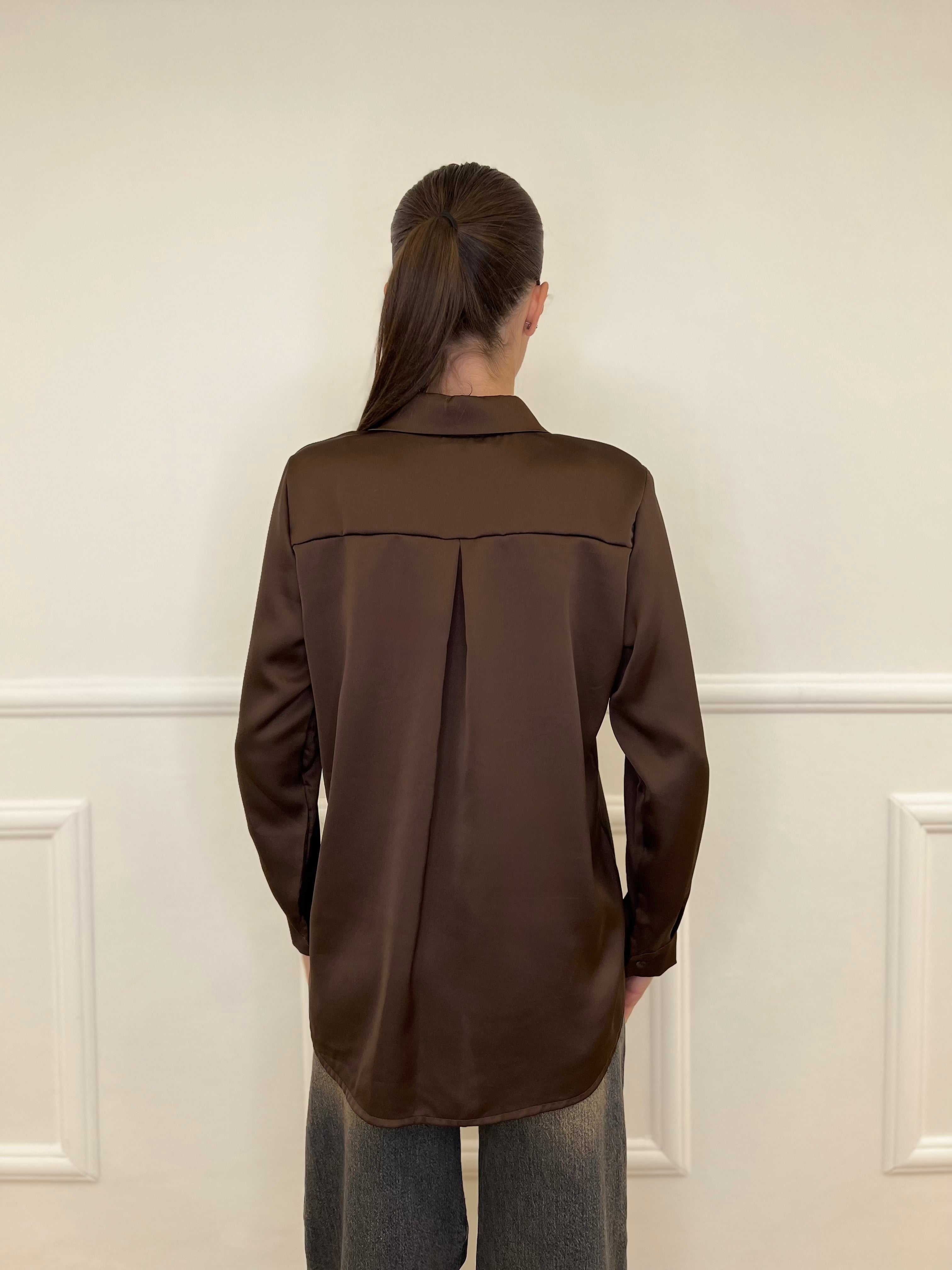 Camicia Satin C1081 Moro