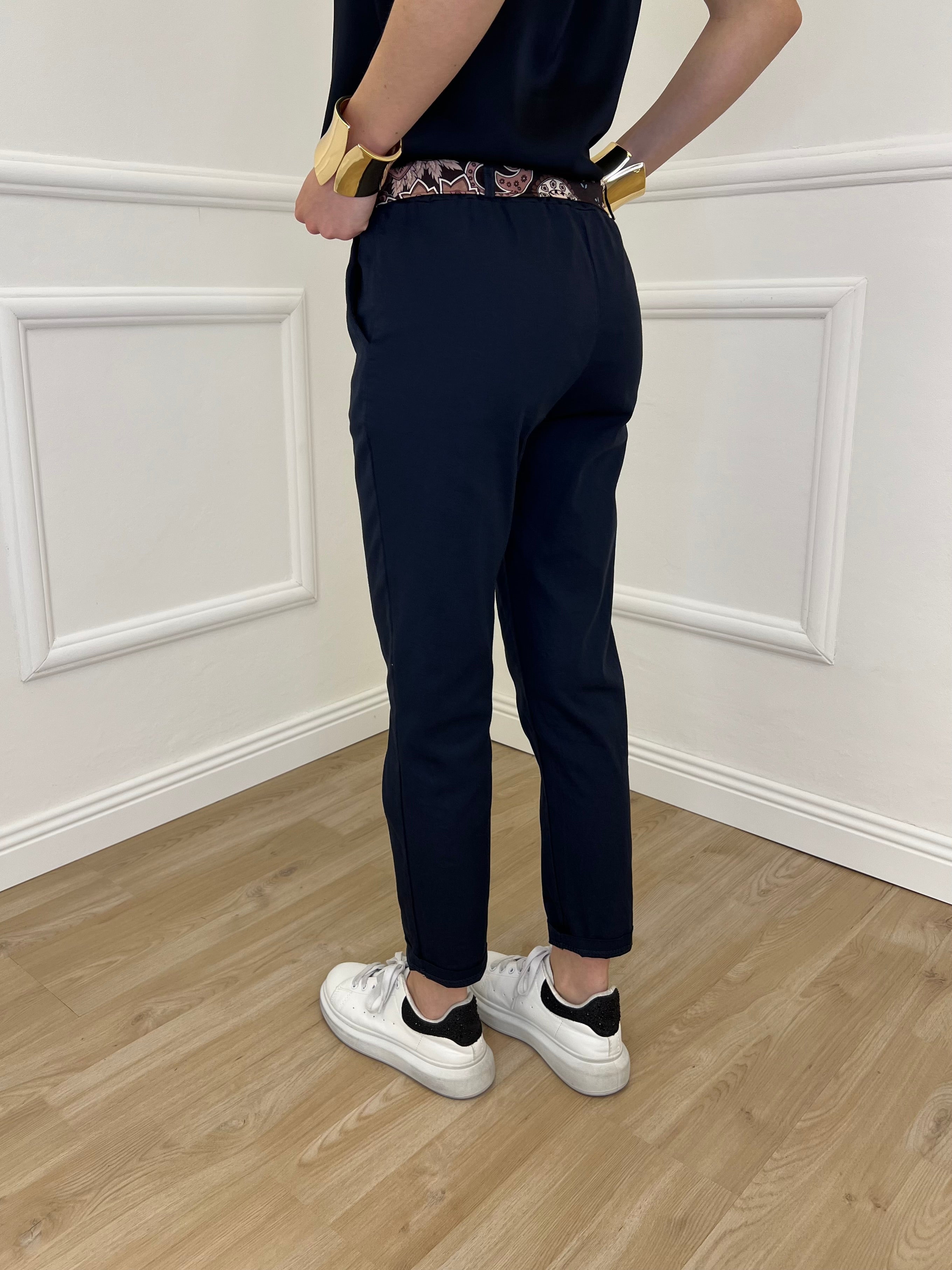 Pantalone Cotone Fusciacca 1508 Blu