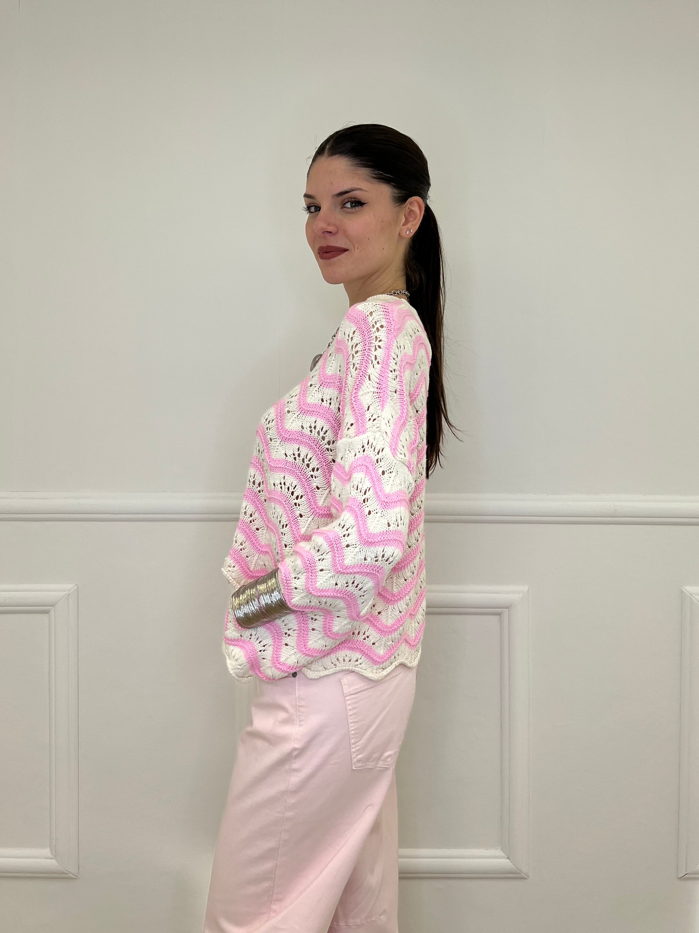 Maglia Traforata Ondine 10514 Rosa