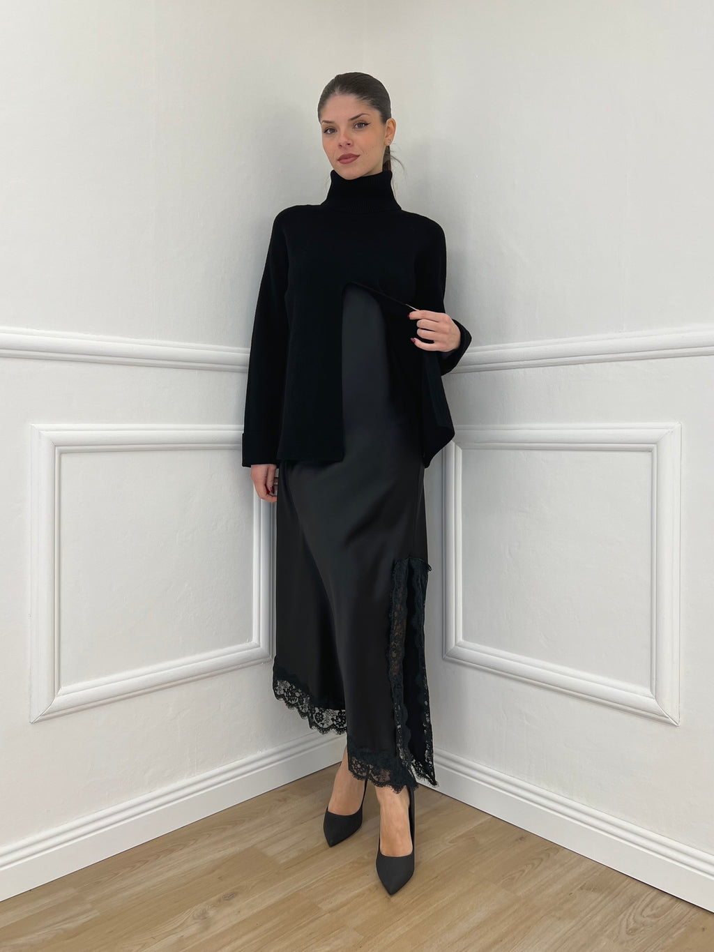 Maglia Spacco 10834 Nero