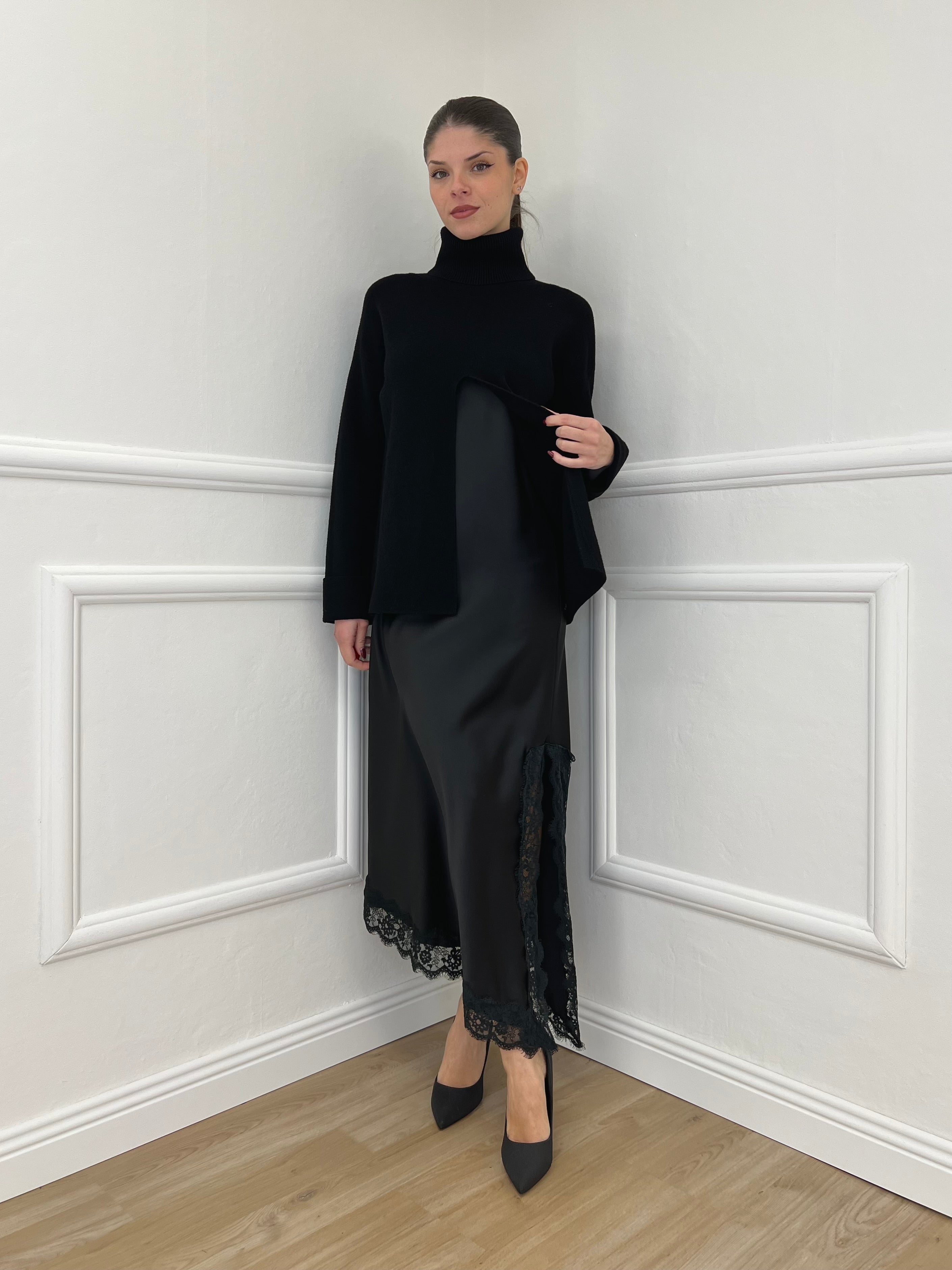 Maglia Spacco 10834 Nero