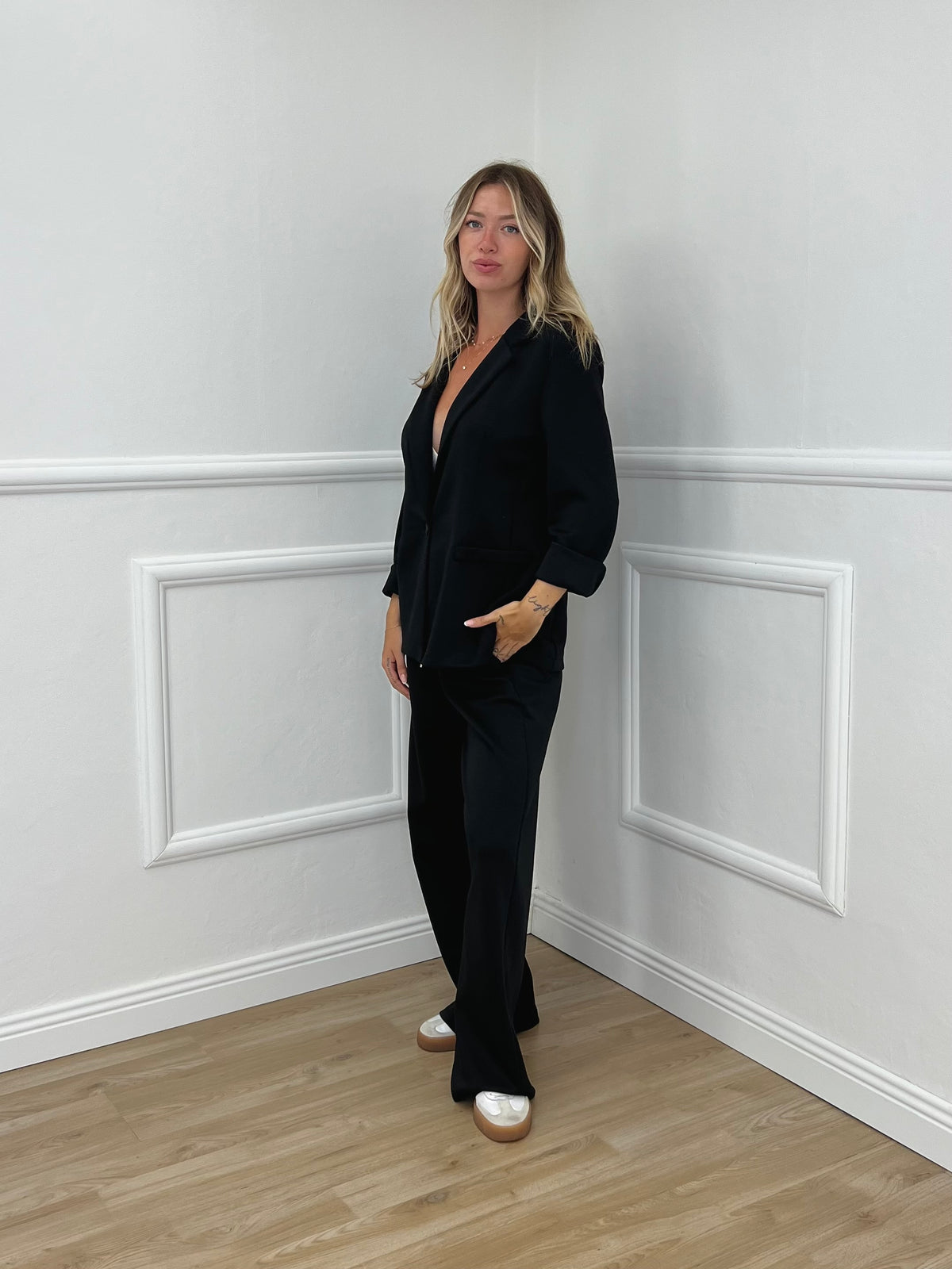Blazer in Felpa 27435A Nero