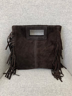 Borsa Vera Pelle Frange Manico VPBF001