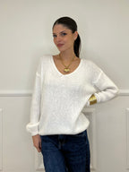 Maglia a V Alpaca 24103