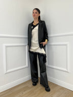 Pantalone Ecopelle 8043 Nero