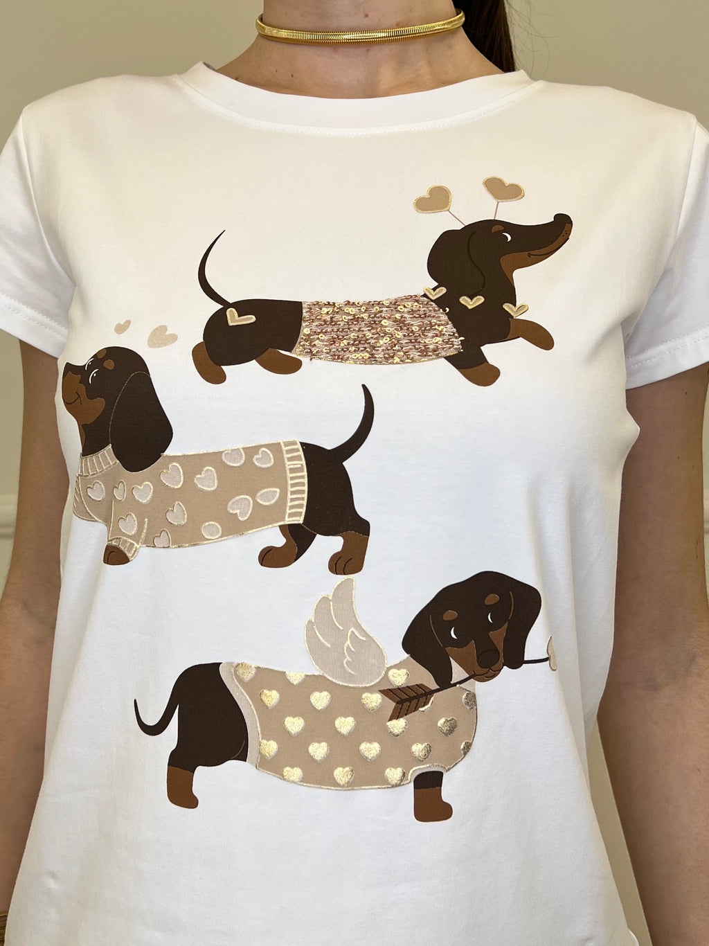 T-shirt Bassotto Paillettes 26252