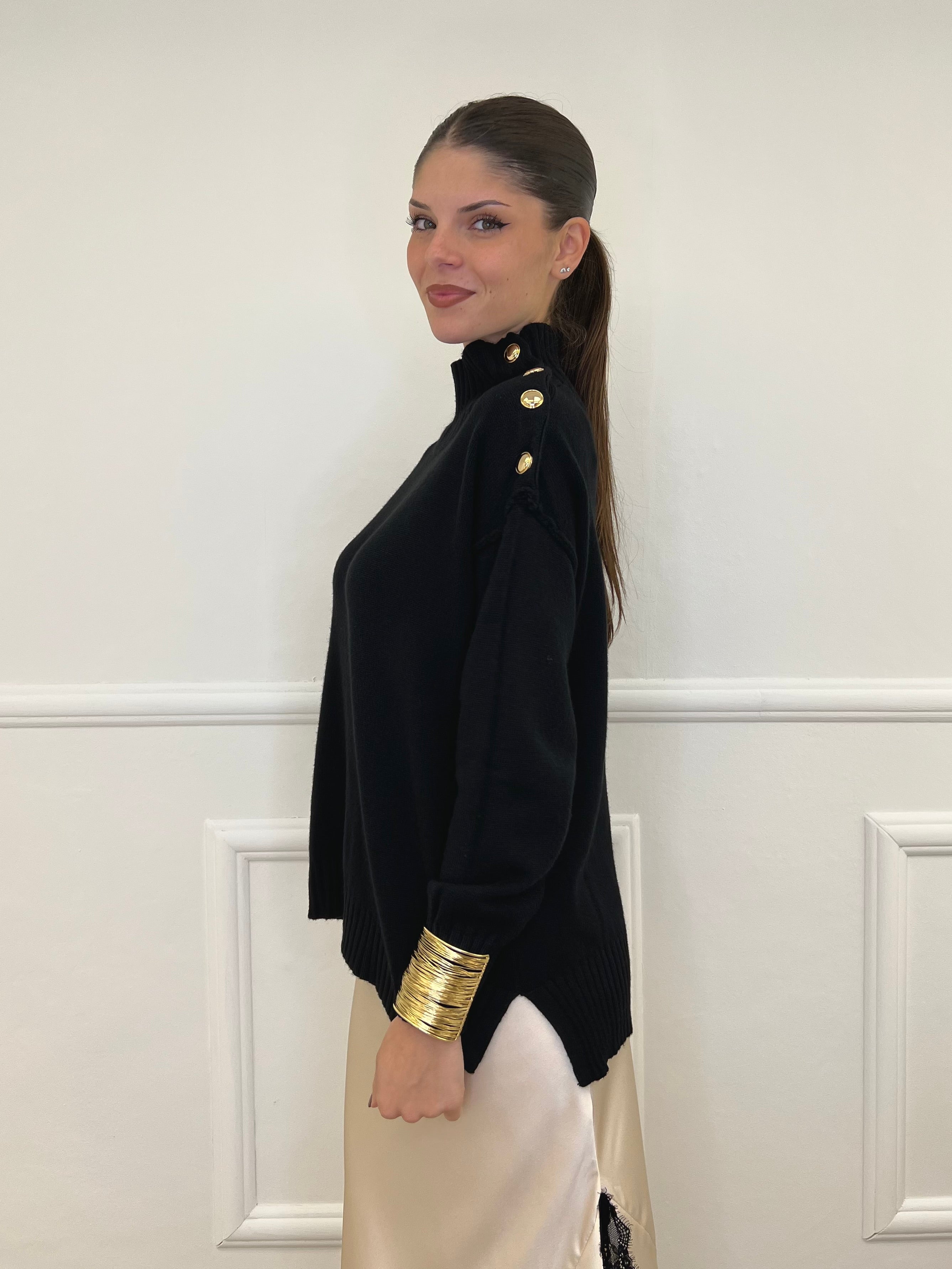 Maglia Bottoni YS9696 Nero