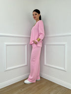 Tuta Over Girocollo 19143 Rosa