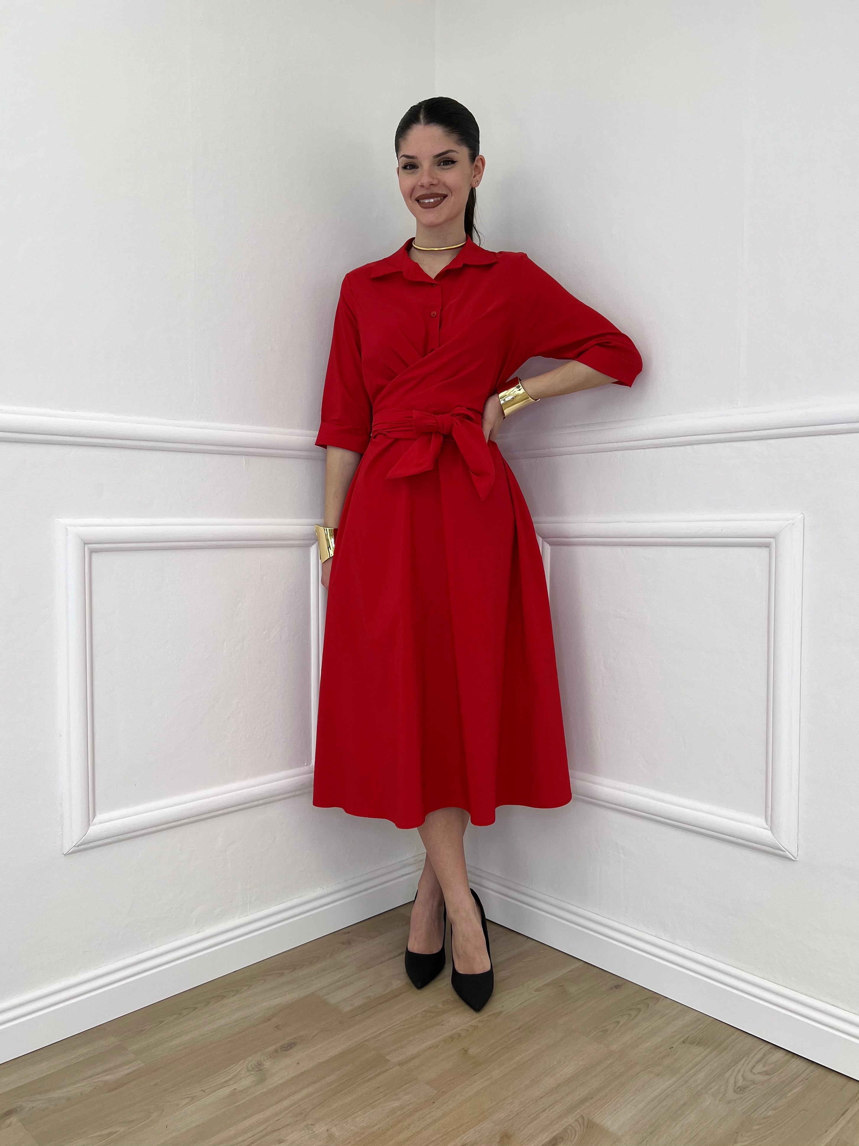 Abito Incrocio Fusciacca 2491 Rosso