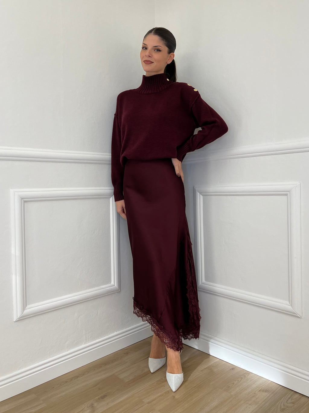 Maglia Bottoni YS9696 Burgundy