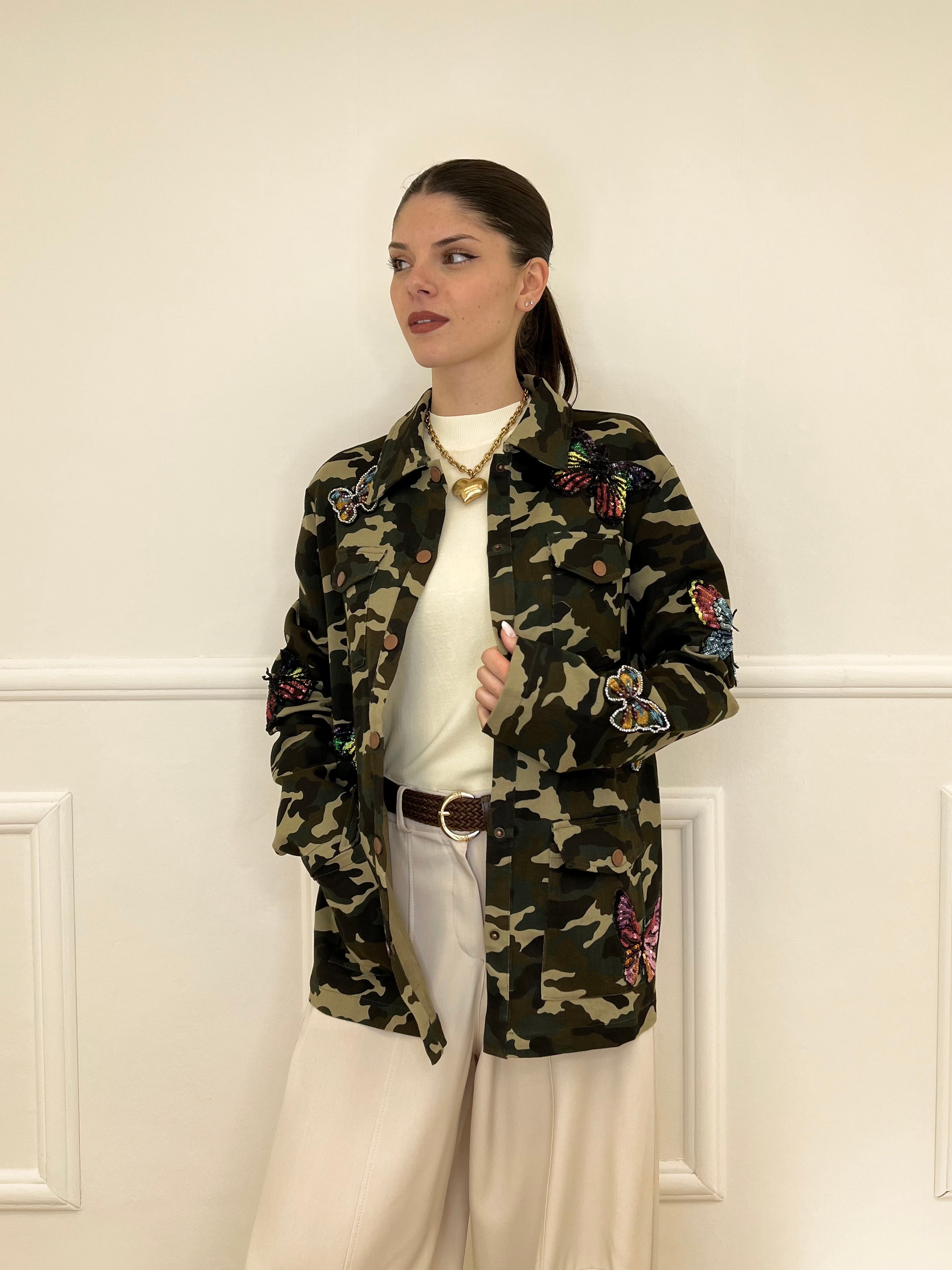 Giacca Camouflage Farfalle AL0083