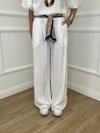 Pantalone Cupro Fusciacca 20527 Bianco