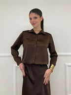 Camicia Satin 1081 Moro