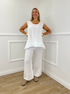 Canotta Over Lino 1178 Bianco