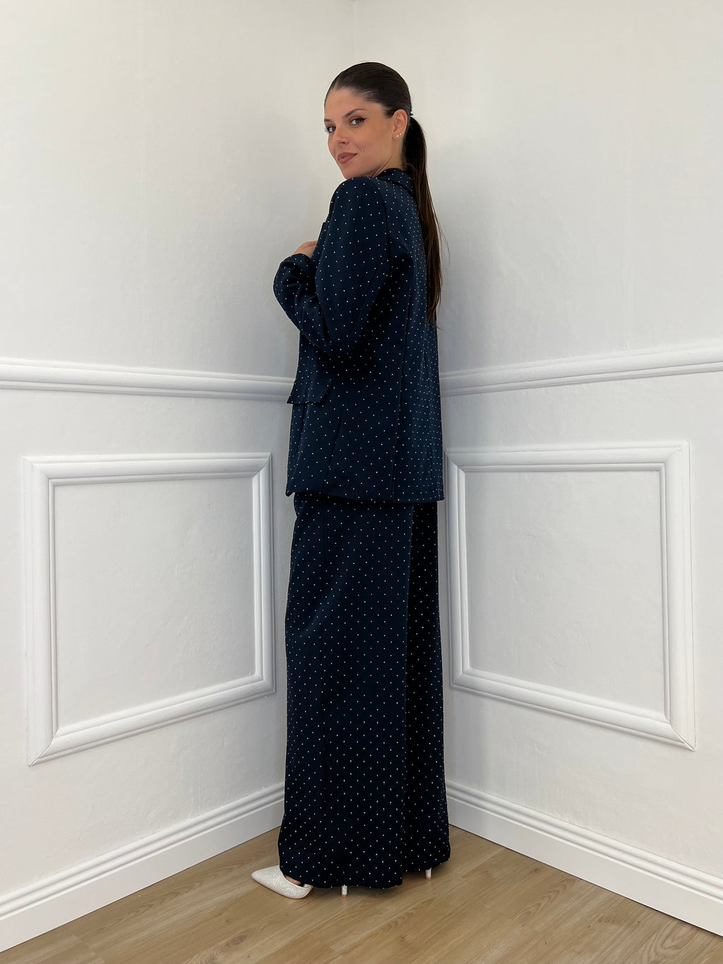 Micro Studded Suit L5181 Blue