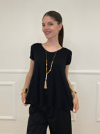 Maglia Over Viscosa 22225 Nero