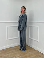 Blazer Doppiopetto Oversize 2412 Grigio
