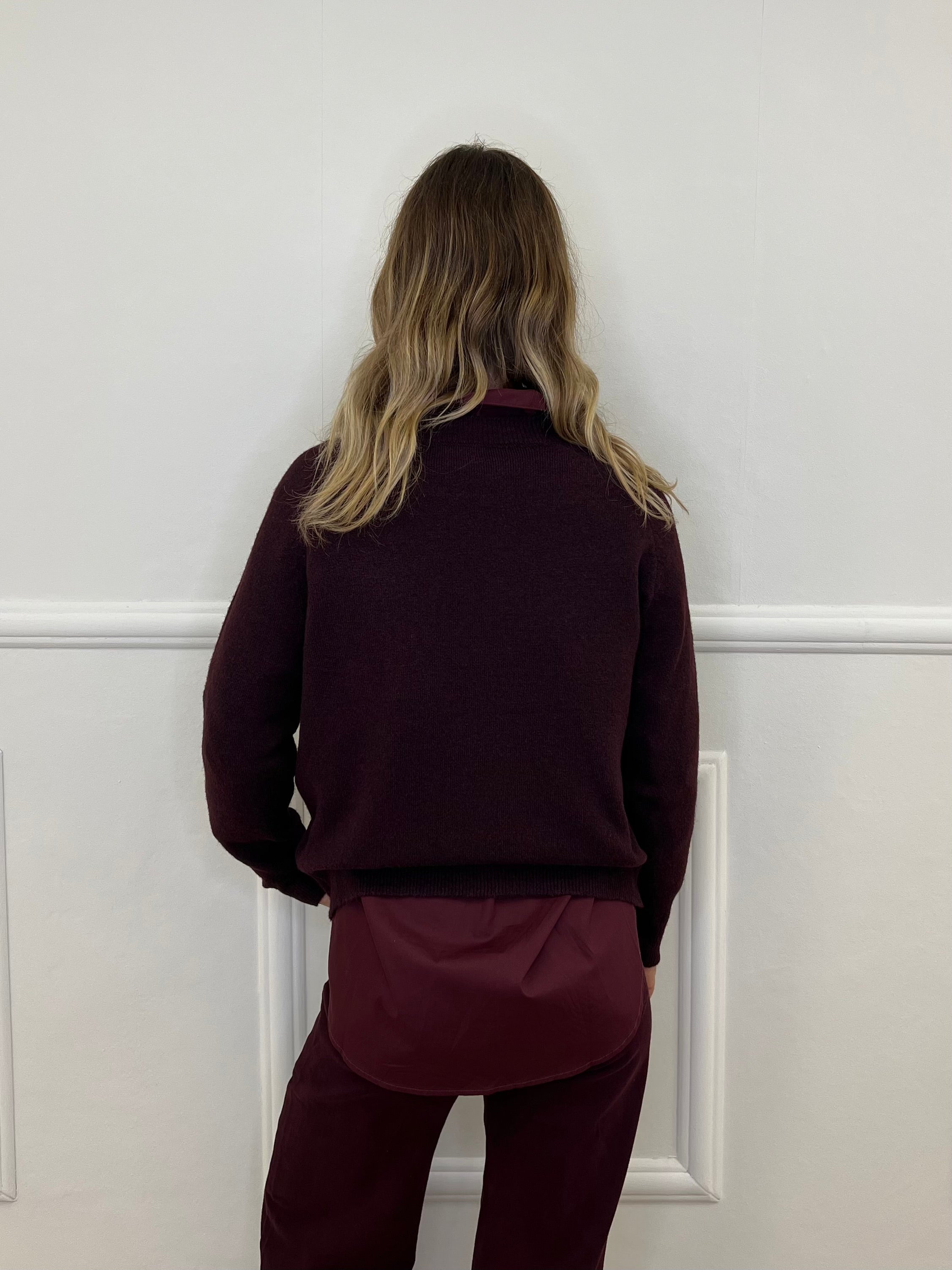 Pullover Mon Amour NZ5583 Burgundy