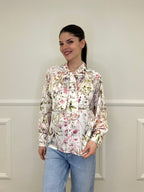 Camicia Floreale Con Fiocco 2598 Rosa