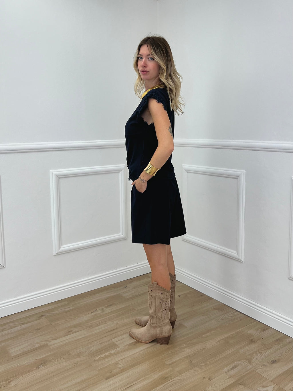 Maglia Con Pizzo e Nodo 8388 Blu