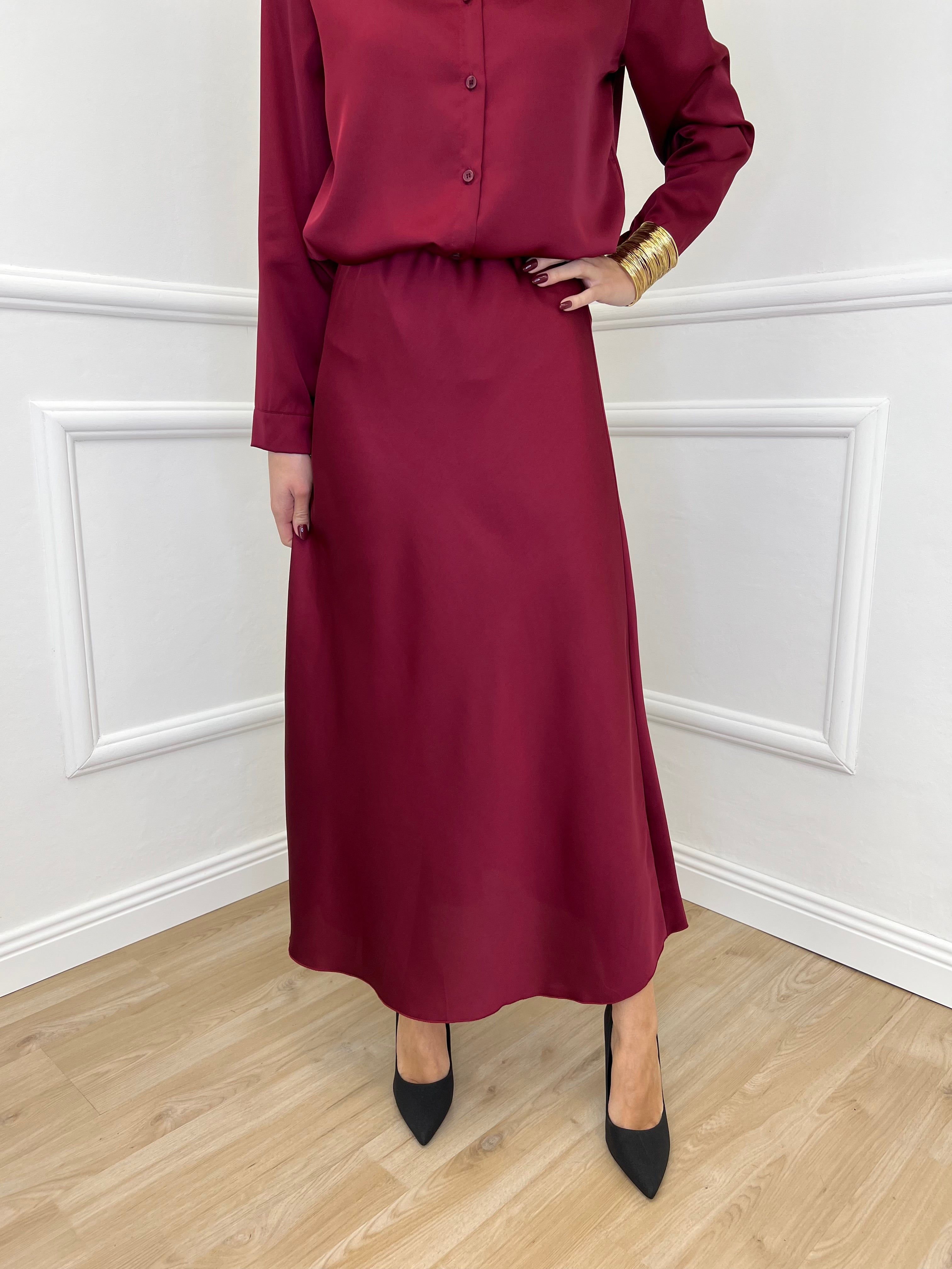 Gonna Satin 2236 Bordeaux