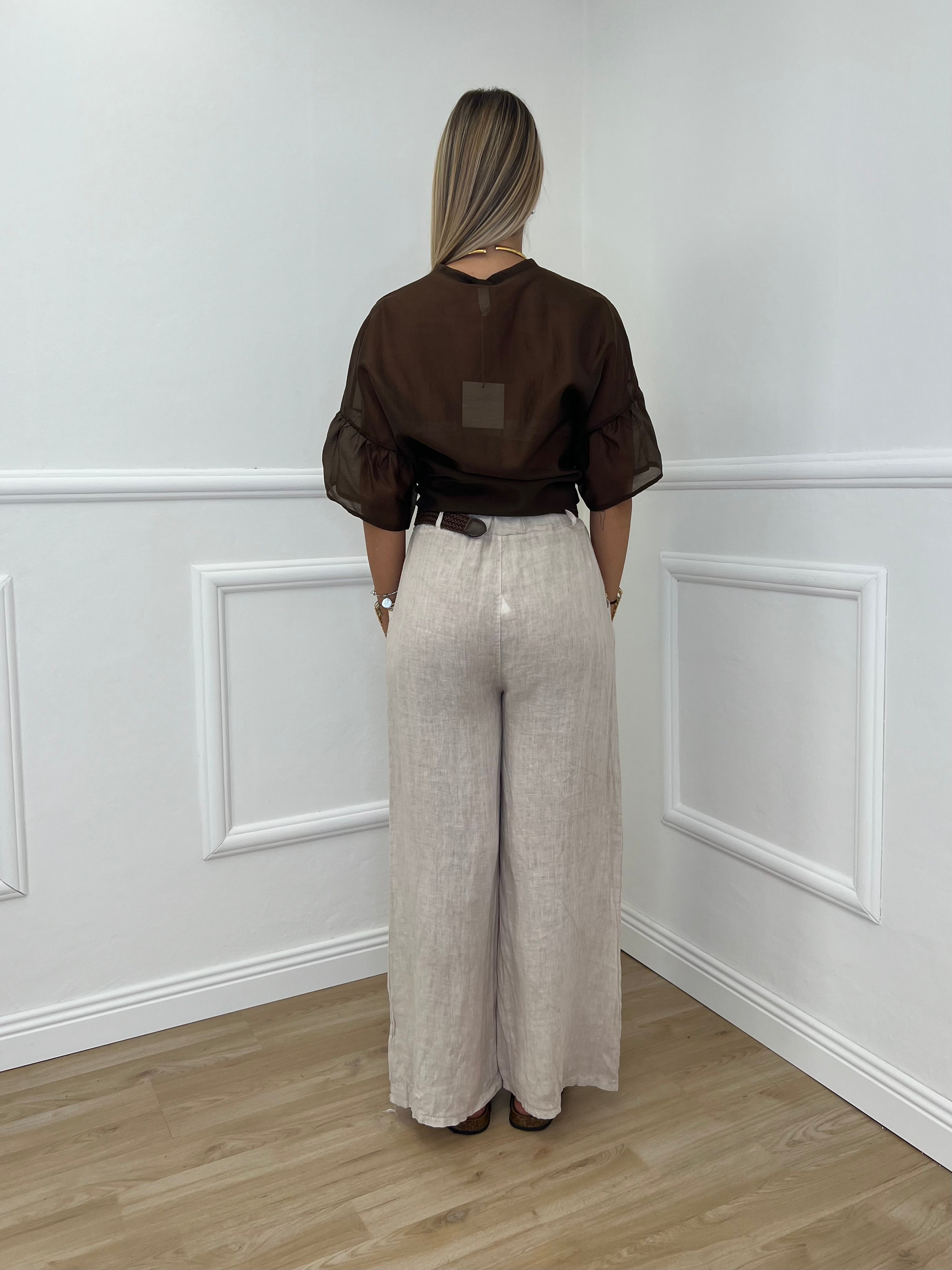 Camicia Tasca Paillettes 672-150 Marrone