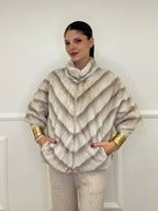 Pelliccia Chevron C037 Ecru