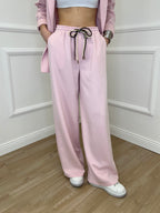 Pantalone a Palazzo Viscosa 25413 Rosa