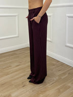 Tailleur Gessato Monopetto 83459 Burgundy