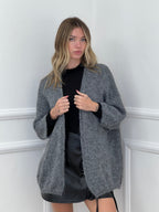 Cardigan Aperto Mohair 5021 Grigio
