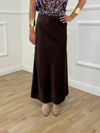 Longuette In Satin 2236 Marrone