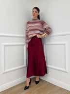 Maglia Vulcano Multicolor 25206 Burgundy