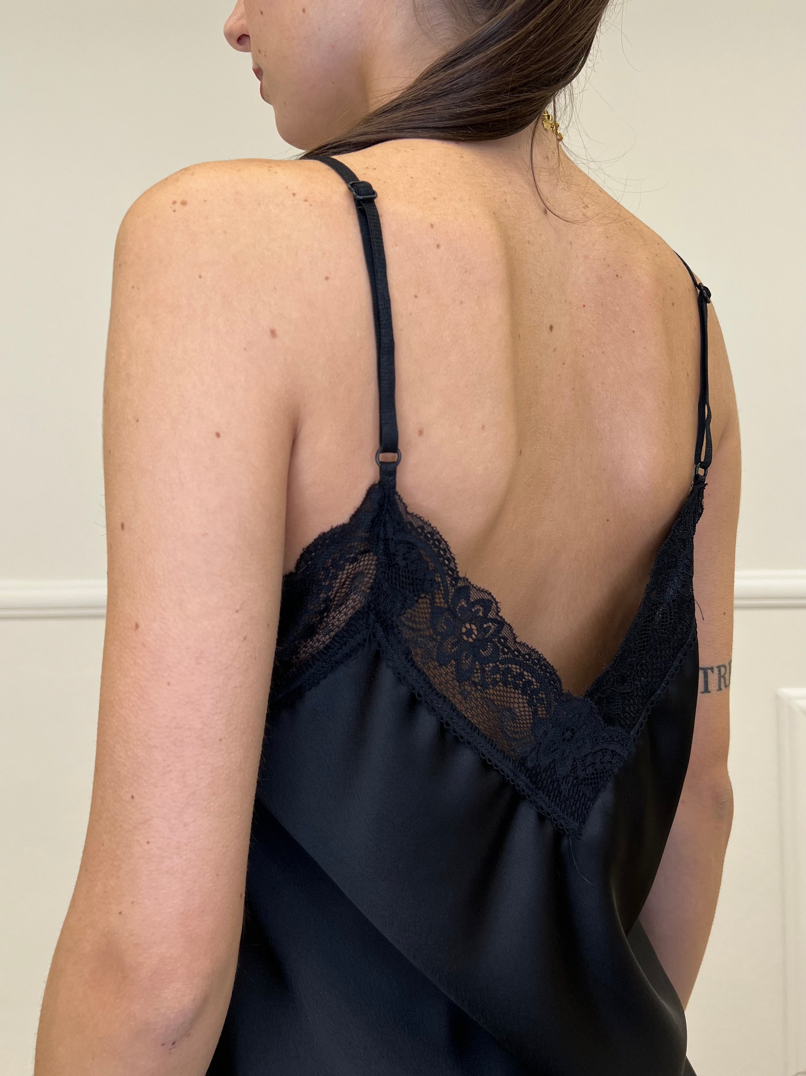 Top Satin con Pizzo 1542