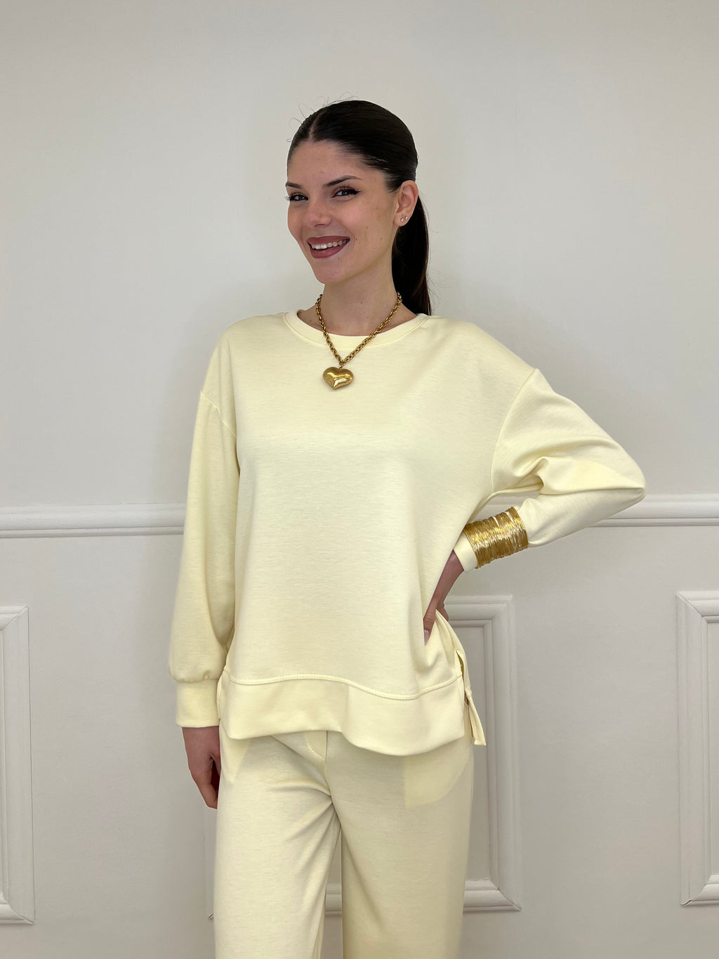 Tuta Over Girocollo 19143 Giallo