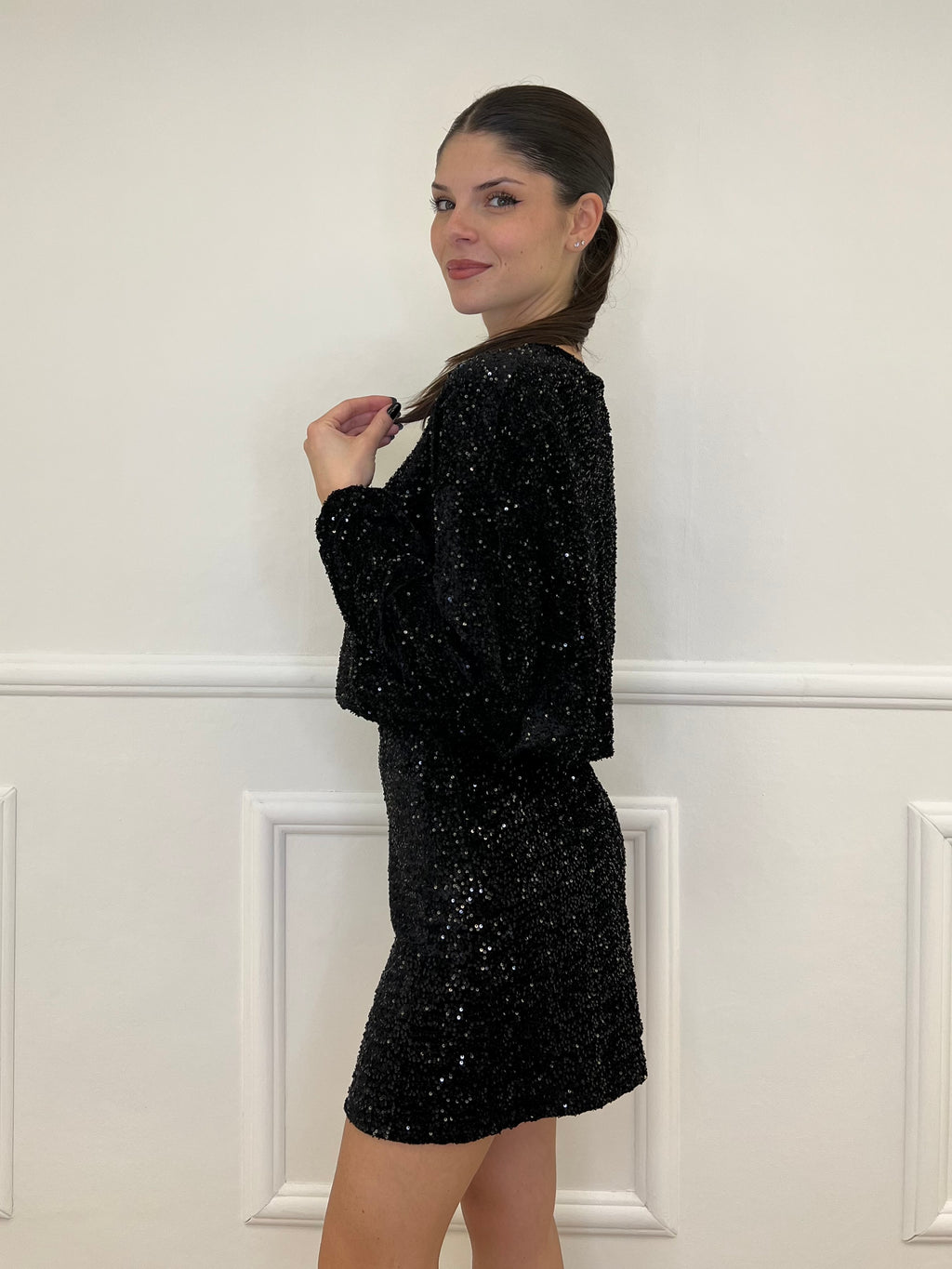 Gonna Paillettes 6081 Nero