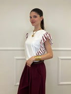 T-shirt Maniche a Righe 1960 Bordeaux