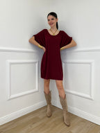 Abito Oversize Viscosa 9980 Bordeaux