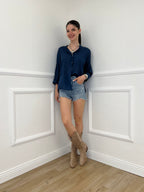 Camicia Over Coreana 3020 Blu Royal